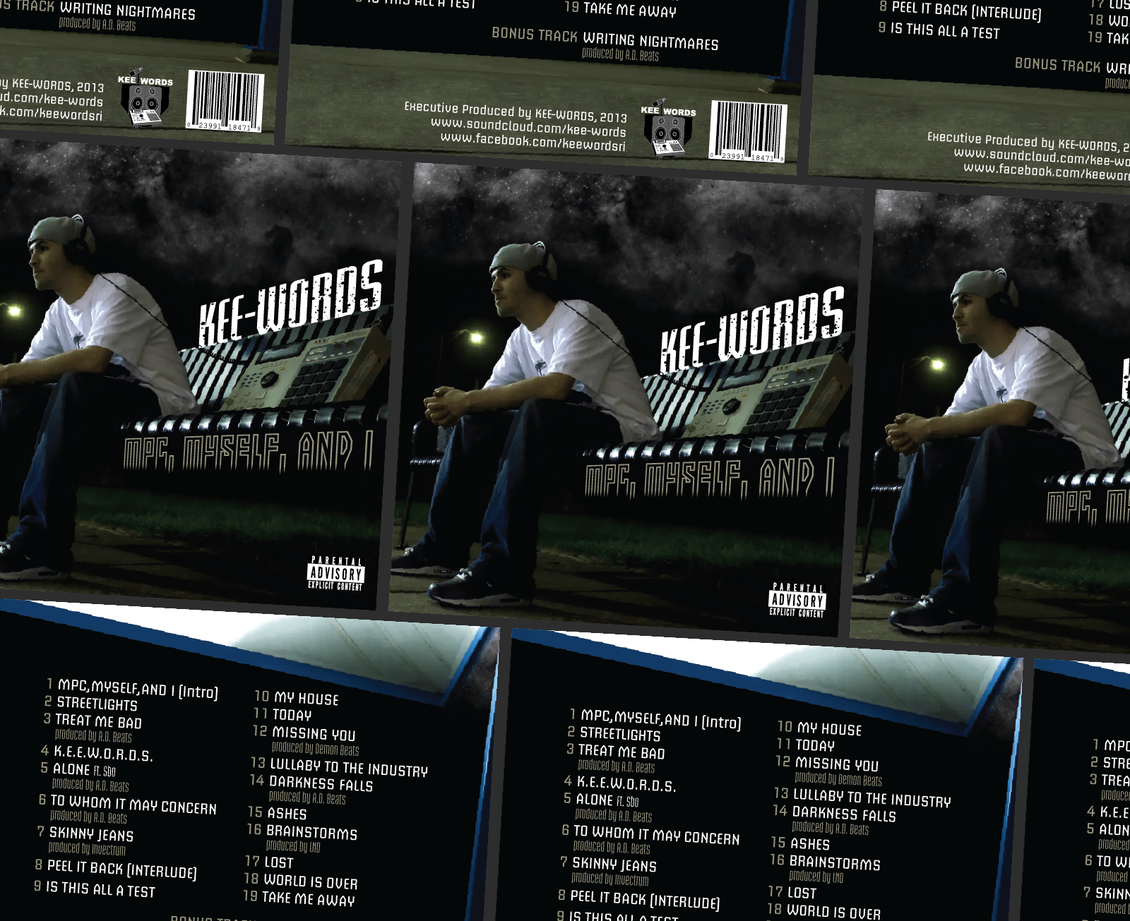 Mockup of Album are for Artist KeeWords